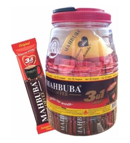 MAHBUBA 3 Ü 1 ARADA 36 LI 18 GR STİCK KAHVE PLASTİK KAVANOZDA KUPA BARDAKLI