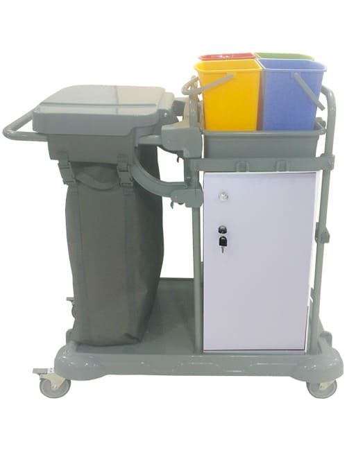 Kat Hizmet Arabası Dolaplı Tek Brandalı Plast