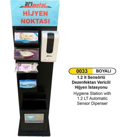 Hijyen İstasyonu Fotoselli 1,2 Lt Pls Dezenfektanlı Geniş
