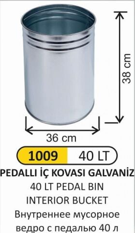 40 Lt Pedallı İç Kovası