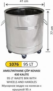 Çöp Kovası Tekerlekli Kulplu 95 Lt
