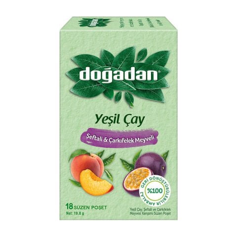 Doğadan Yeşil Çay Şeftali -Çarkıfelek Meyveli (18 Lİ) *12