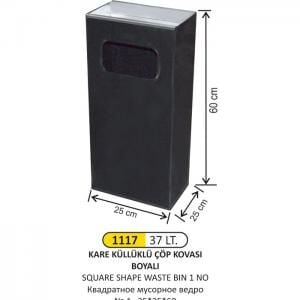 Kare Çöp Kovası 1 No 25*25*60
