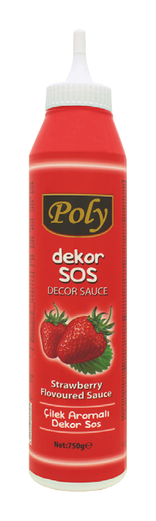 Poly Çilek Dekor Sos 750 Gr