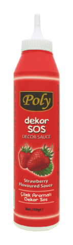 Poly Çilek Dekor Sos 750 Gr